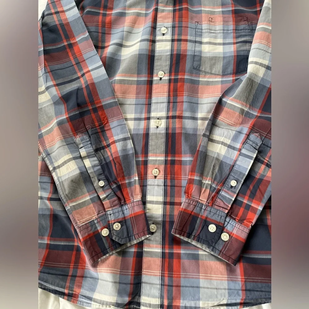 The North Face California Heritage Plaid Long Sleeve Button Down Shirt Men's L